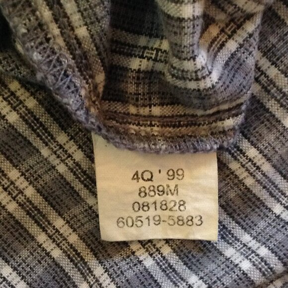 VINTAGE 1999 Levi's Dry Goods Western, Men's "L" Shirt, 100% Cotton, Rugged Chic - Picture 4 of 4